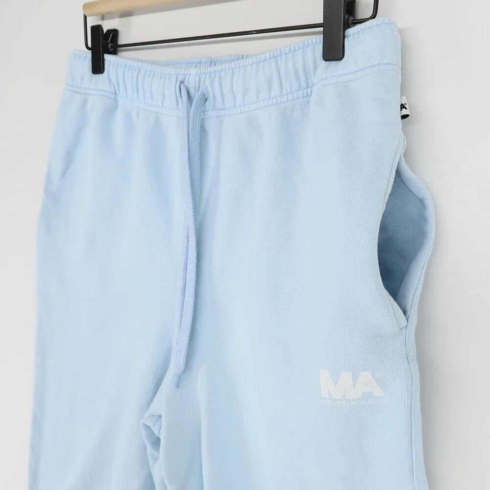 Martin Asbjorn MA Sweatpants Mens Small Light Blue French Terry‎ Jogger Pockets